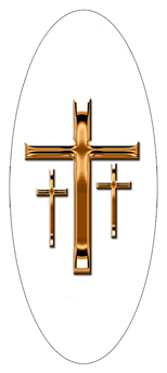 340 D516-517-CP-WT Copper 3 Crosses White